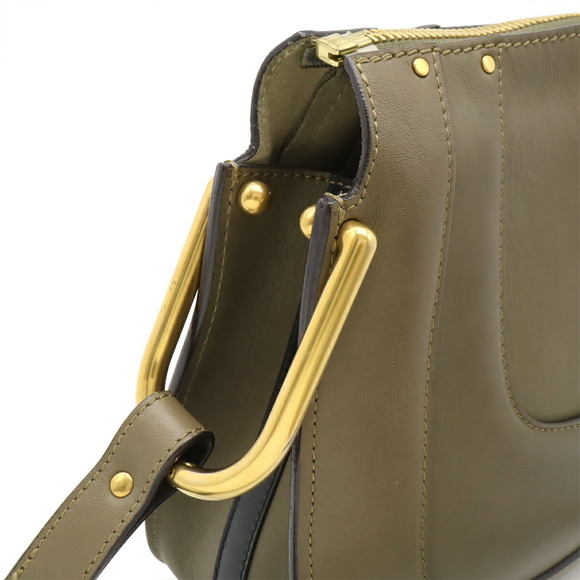 Chloe Hailey Crossbody Bag pochette leather Khaki Green - Picture 4 of 10